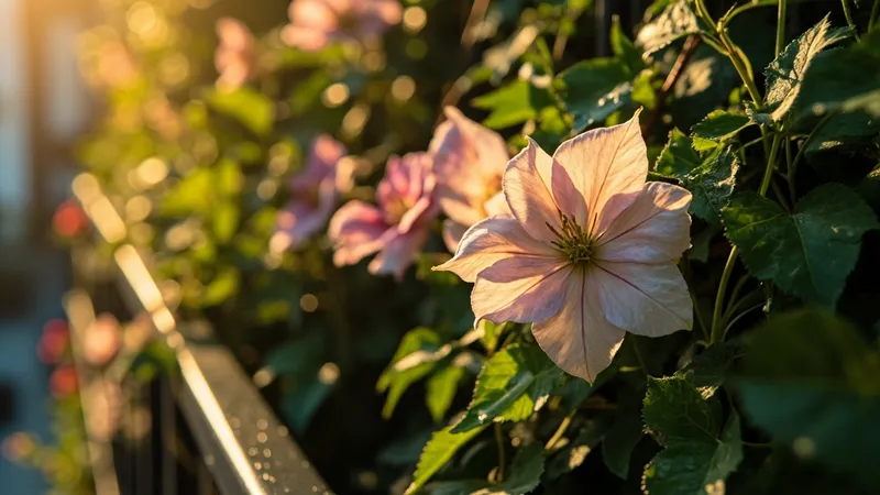 Clematis für kleine Balkons: Wie kompakte Kletterpflanzen blühende Oasen schaffen