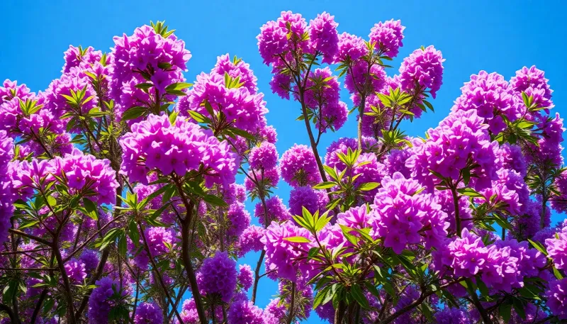 Der Turbo Baum: Ein neuer Konkurrent für Bambus begeistert mit lila Blüten