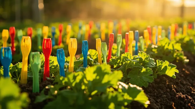 Plastikgabeln im Garten: Ein effektiver Trick gegen tierische Schädlinge